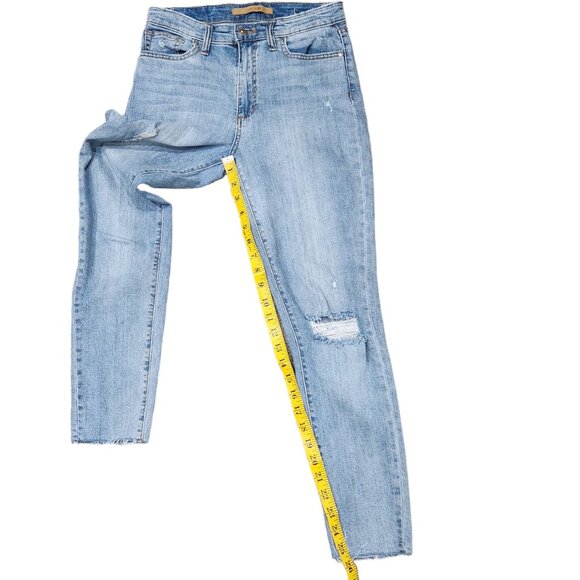 JOE’S Distressed Skinny Ankle Light Blue Jeans in Felicity Size 26 - Picture 6 of 8